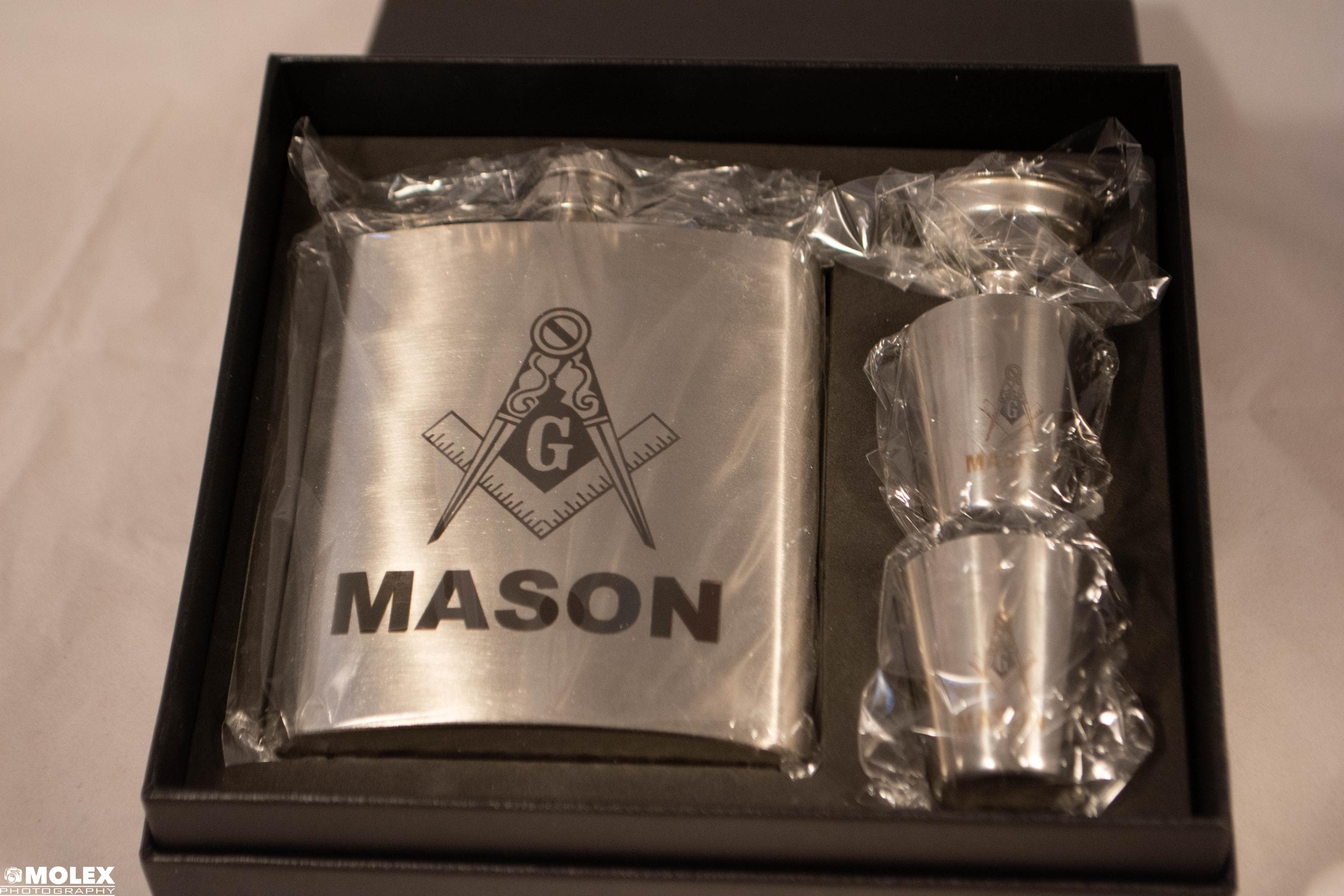 Mason Flask and Cups Set