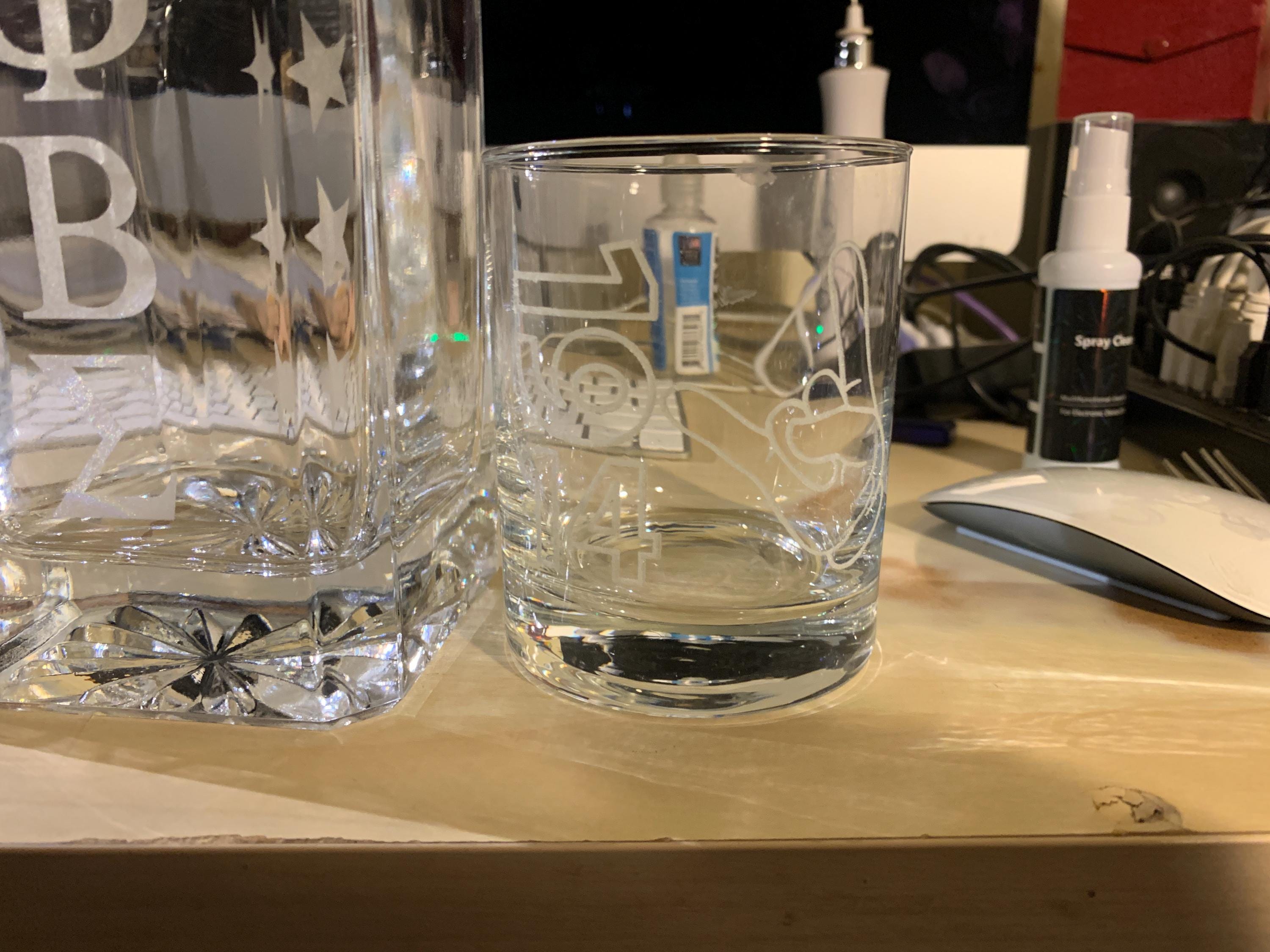 PBS Whisky Decantor And 2 Whisky Glasses