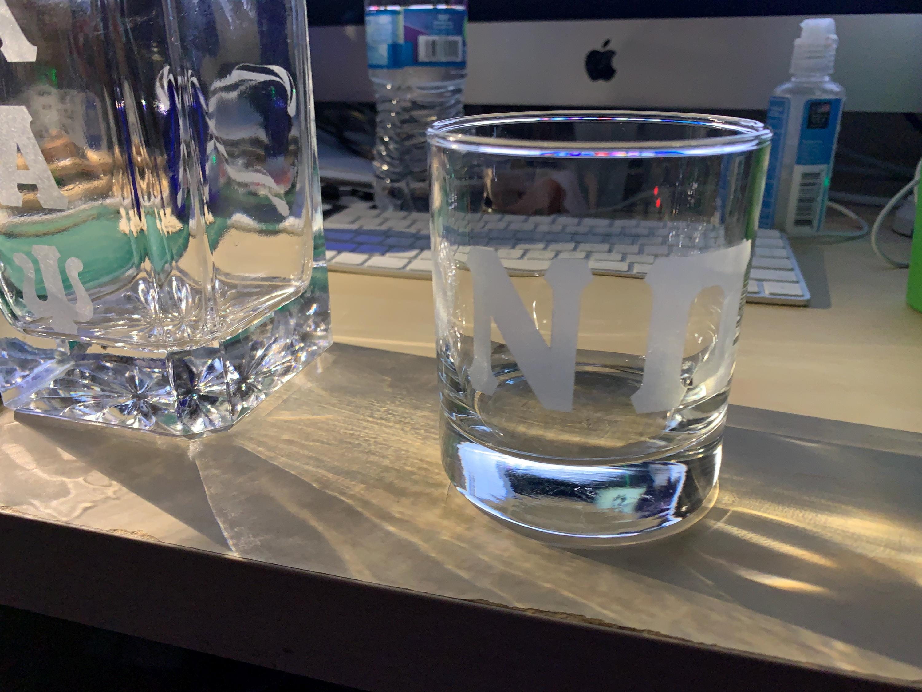 Kappa Whisky Decantor And 2 Whisky Glasses