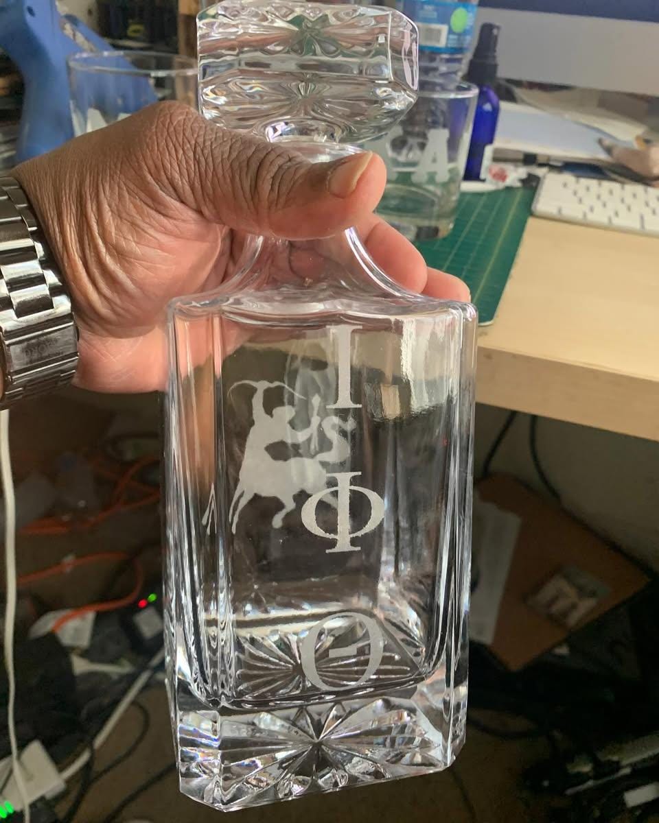 Iota Phi Theta Whisky Decanter