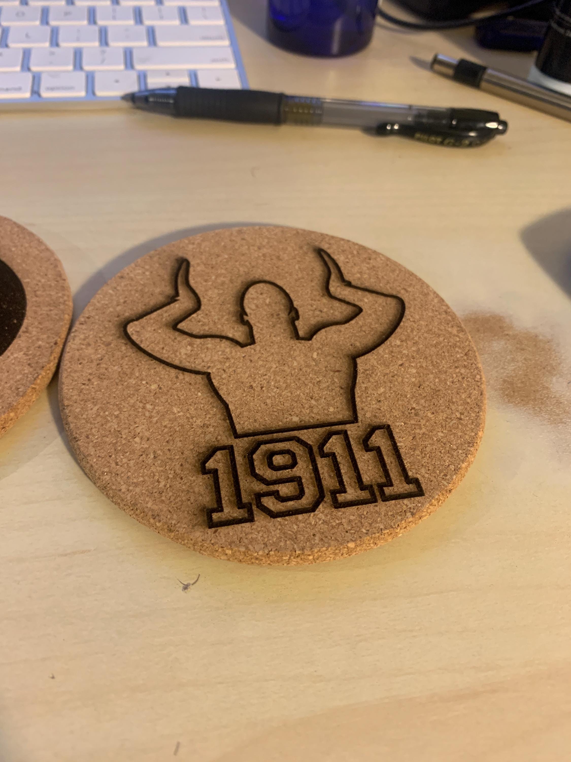 Omega 2-sided Cork Coasters