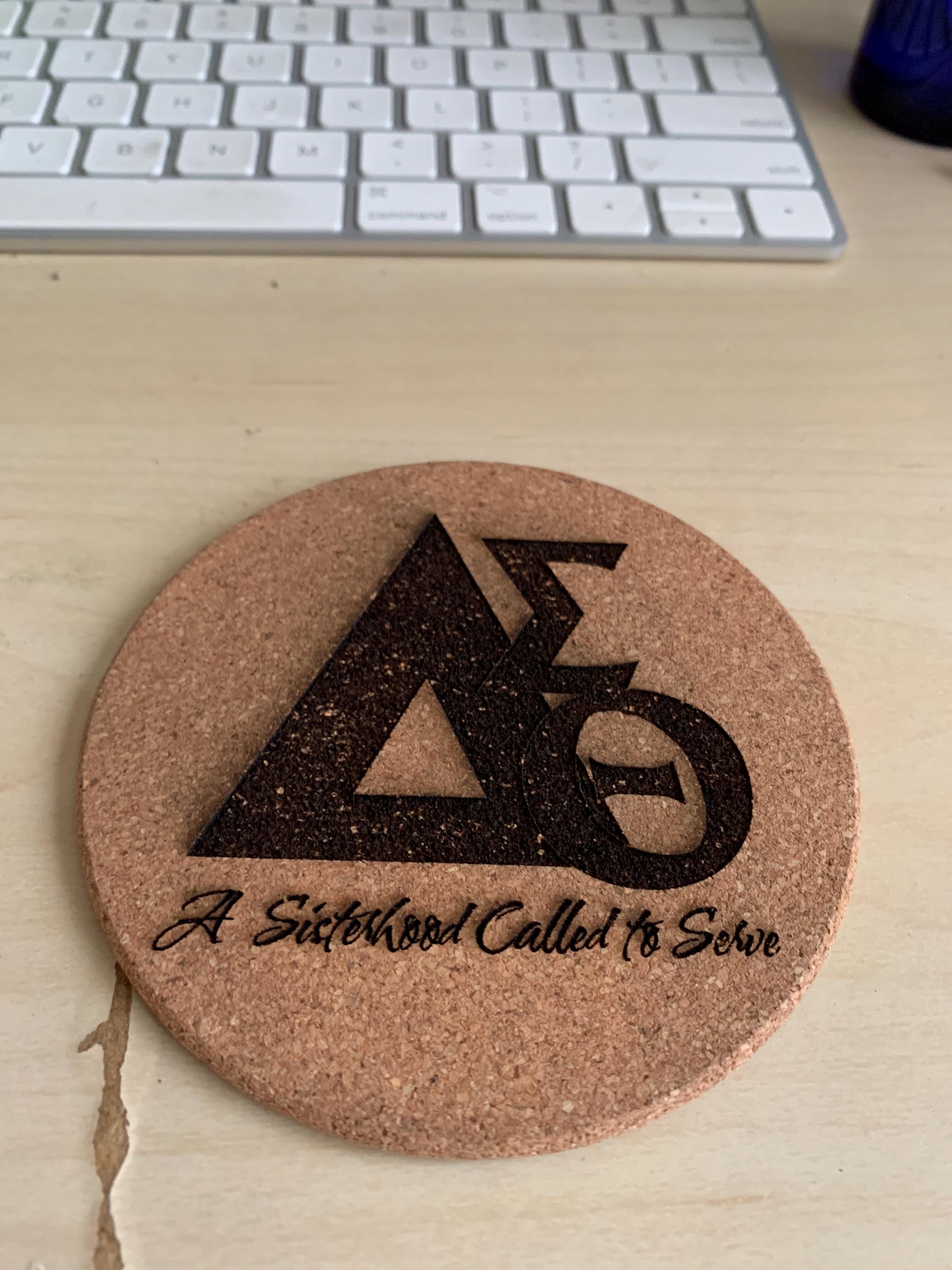 Delta 2-sided Cork Coasters
