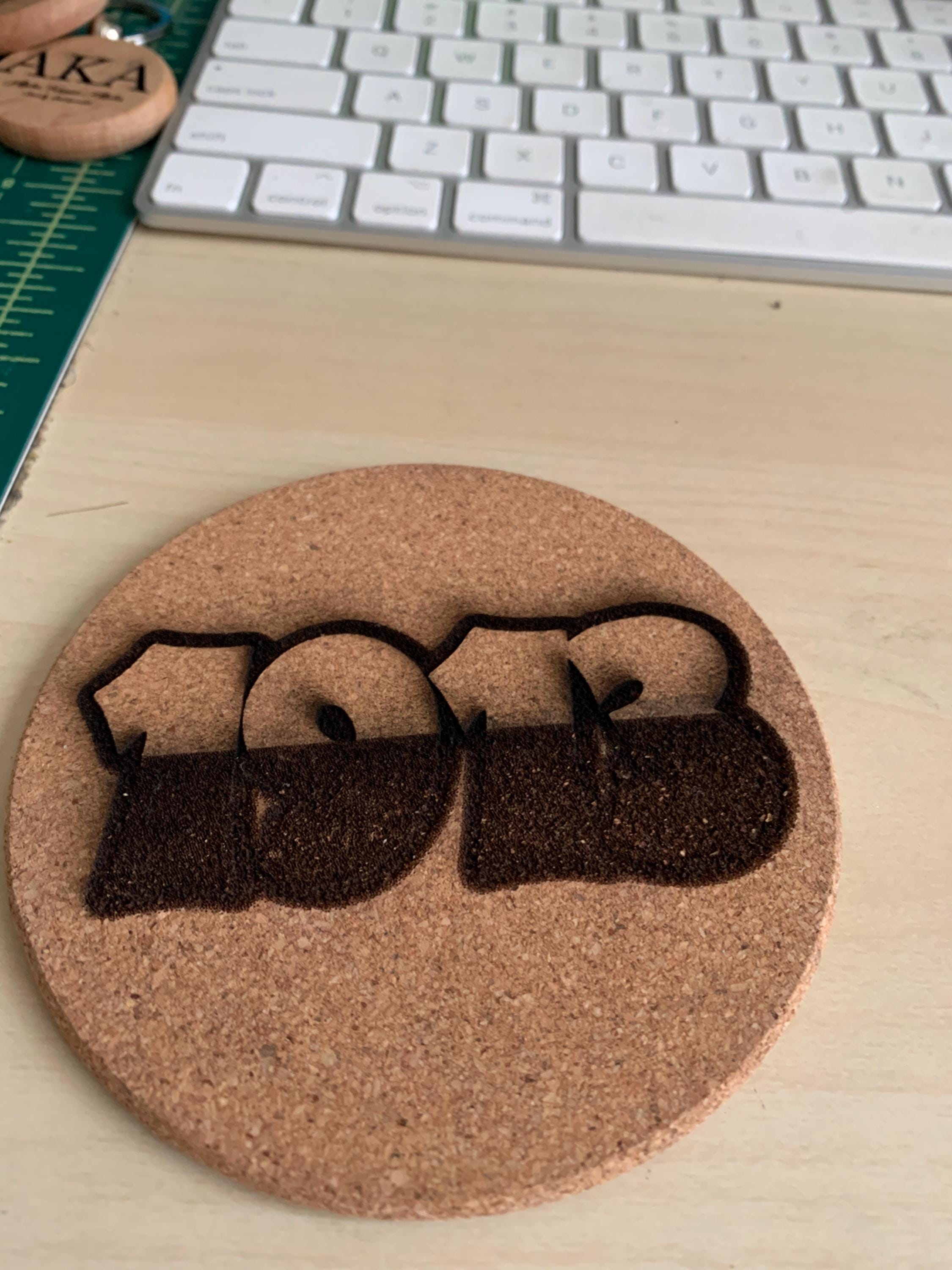 Delta 2-sided Cork Coasters
