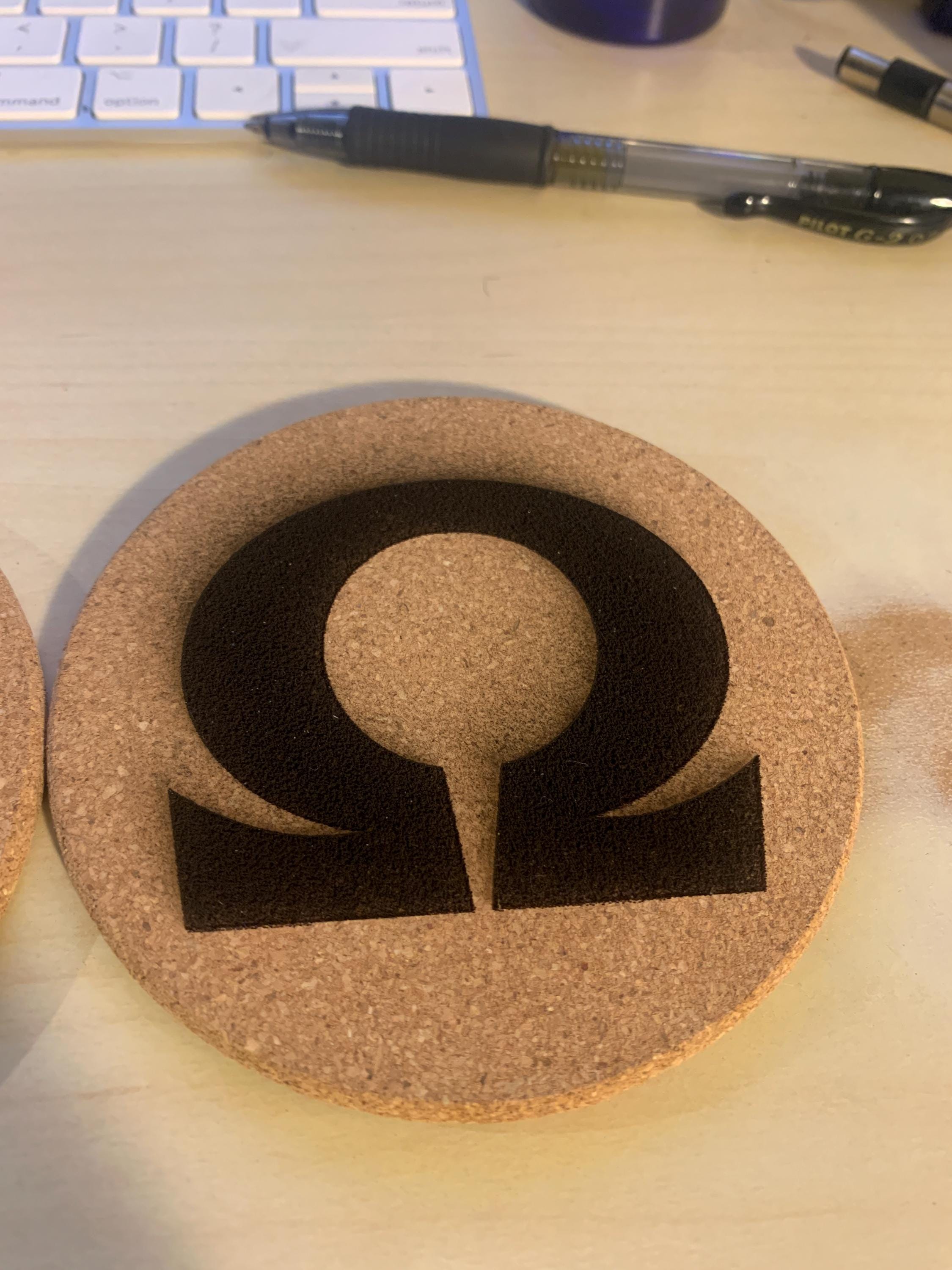 Omega 2-sided Cork Coasters