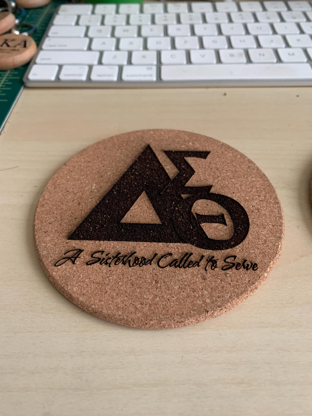 Delta 2-sided Cork Coasters