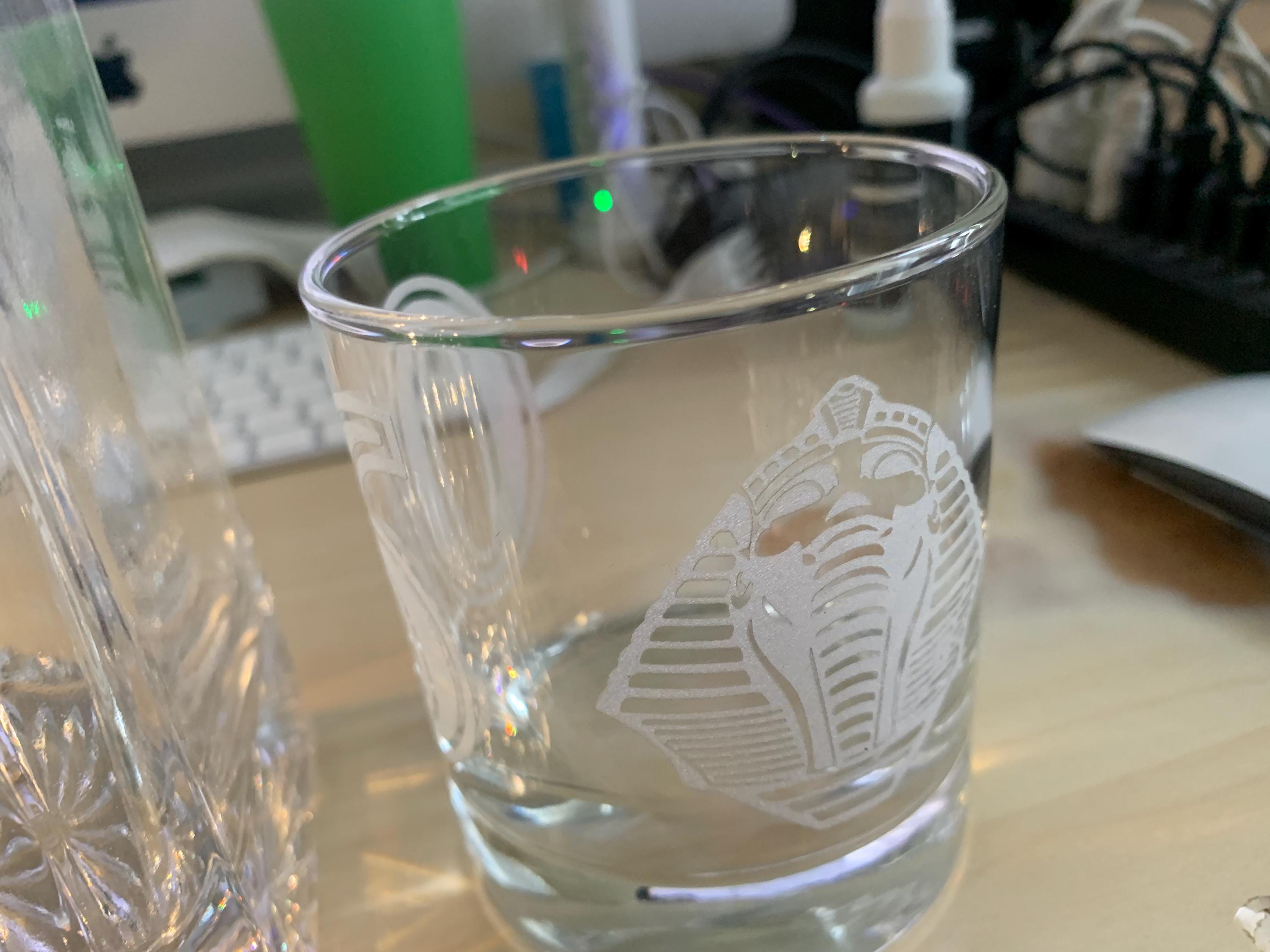Alpha Whisky Decanter and 2 Whisky Glasses