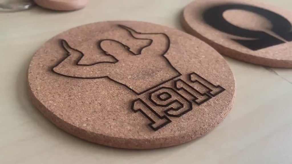 Omega 2-sided Cork Coasters