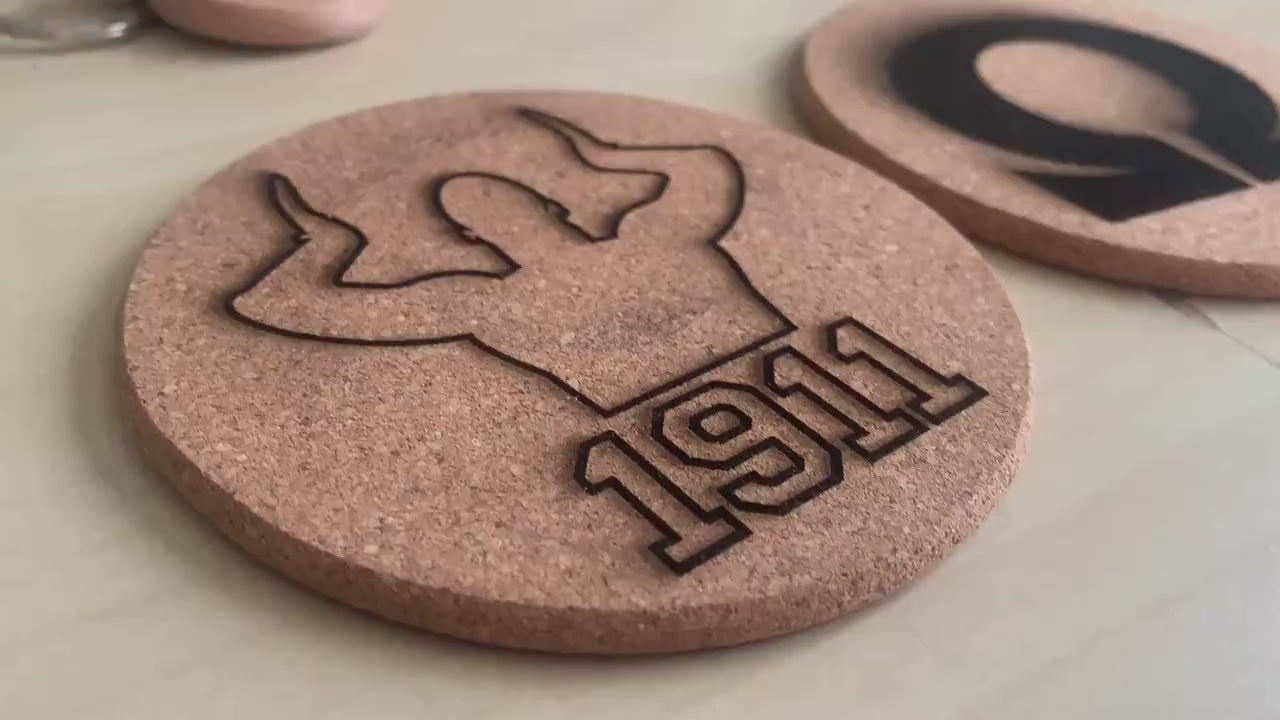 Omega 2-sided Cork Coasters